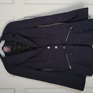 Free People Womens Military Style Back Lace Up Blazer Sz 6 Steampunk Boho